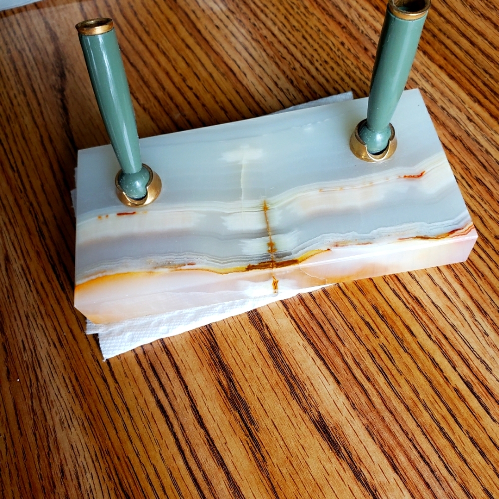 Mastercraft Marble Dual Desk Pen Swivel